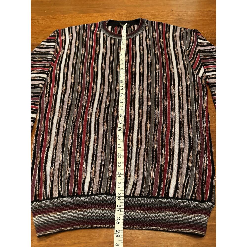 XL Montechiaro Sweater 100% Mercerized Cotton 3d Weave Cosby COOGIE Style Italy - Picture 7 of 11